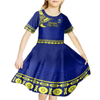 Personalised Fiji Natabua High School Kid Short Sleeve Dress Fijian Tapa Pattern LT14 - Polynesian Pride