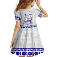 Personalised Fiji Labasa College Family Matching Off Shoulder Maxi Dress and Hawaiian Shirt Fijian Tapa Pattern LT14 - Polynesian Pride