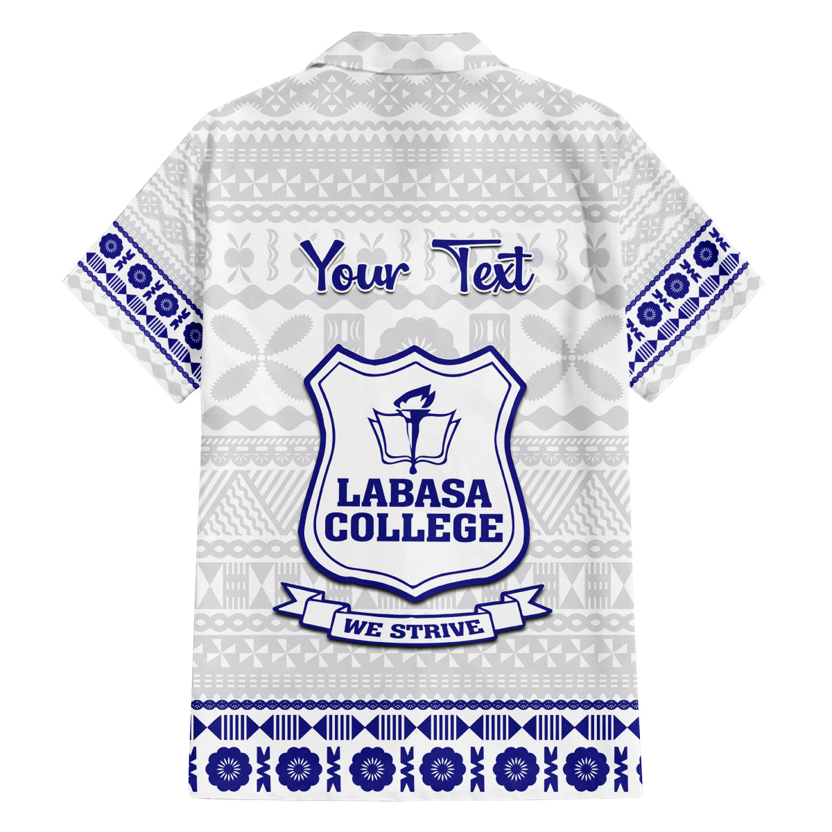Personalised Fiji Labasa College Family Matching Off Shoulder Maxi Dress and Hawaiian Shirt Fijian Tapa Pattern LT14 - Polynesian Pride