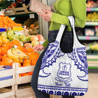 Personalised Fiji Labasa College Grocery Bag Fijian Tapa Pattern