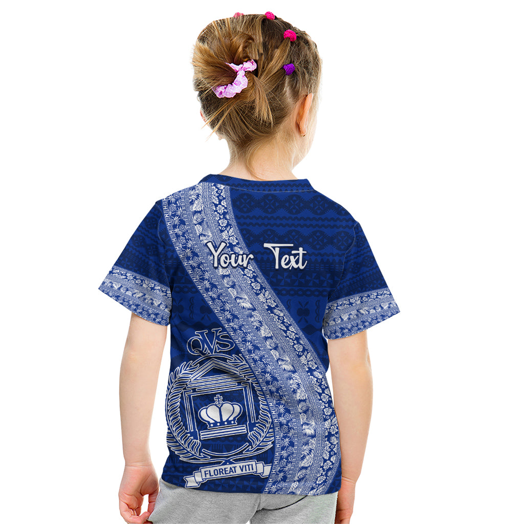 Personalised Fiji Queen Victoria School Kid T Shirt Fijian Tapa Pattern LT14 - Polynesian Pride