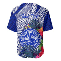 Personalised Samoana High School Baseball Jersey American Samoa Schools Polynesian Tropical Flowers LT14 - Polynesian Pride