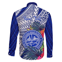 Personalised Samoana High School Family Matching Short Sleeve Bodycon Dress and Hawaiian Shirt American Samoa Schools Polynesian Tropical Flowers LT14 - Polynesian Pride