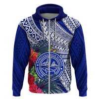 Personalised Samoana High School Hoodie American Samoa Schools Polynesian Tropical Flowers LT14 - Polynesian Pride