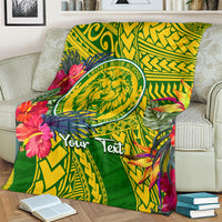Personalised Leone High School Blanket American Samoa Schools Polynesian Tropical Flowers LT14 - Polynesian Pride