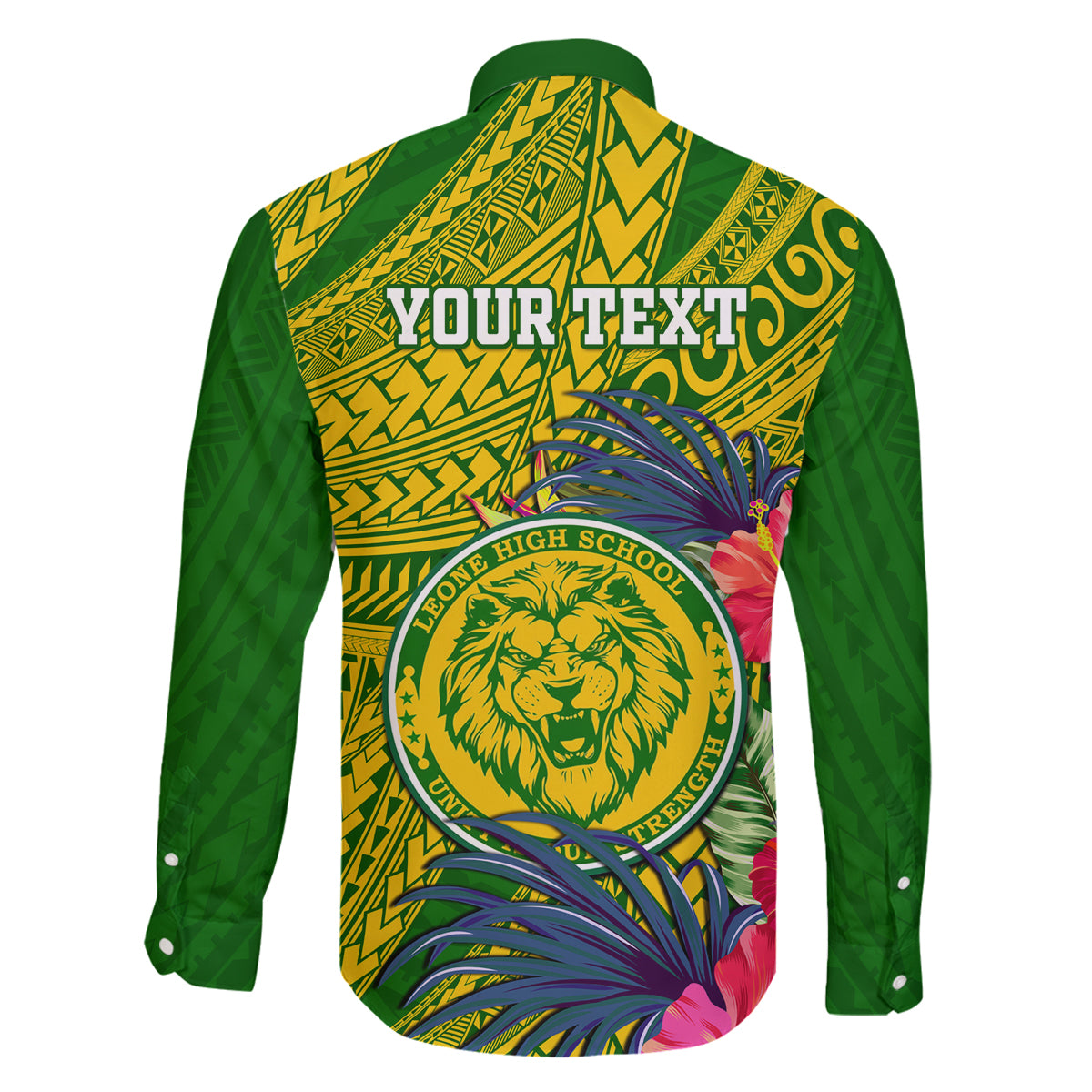 Personalised Leone High School Family Matching Puletasi Dress and Hawaiian Shirt American Samoa Schools Polynesian Tropical Flowers LT14 - Polynesian Pride