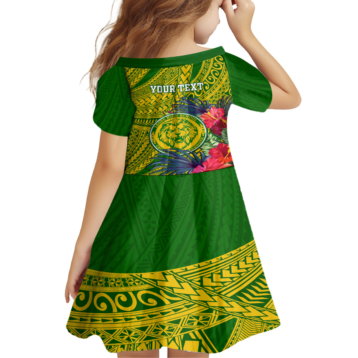 Personalised Leone High School Family Matching Tank Maxi Dress and Hawaiian Shirt American Samoa Schools Polynesian Tropical Flowers LT14 - Polynesian Pride