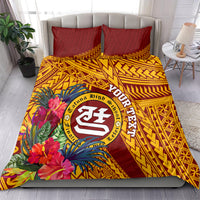 Personalised Tafuna High School Bedding Set American Samoa Schools Polynesian Tropical Flowers LT14 - Polynesian Pride