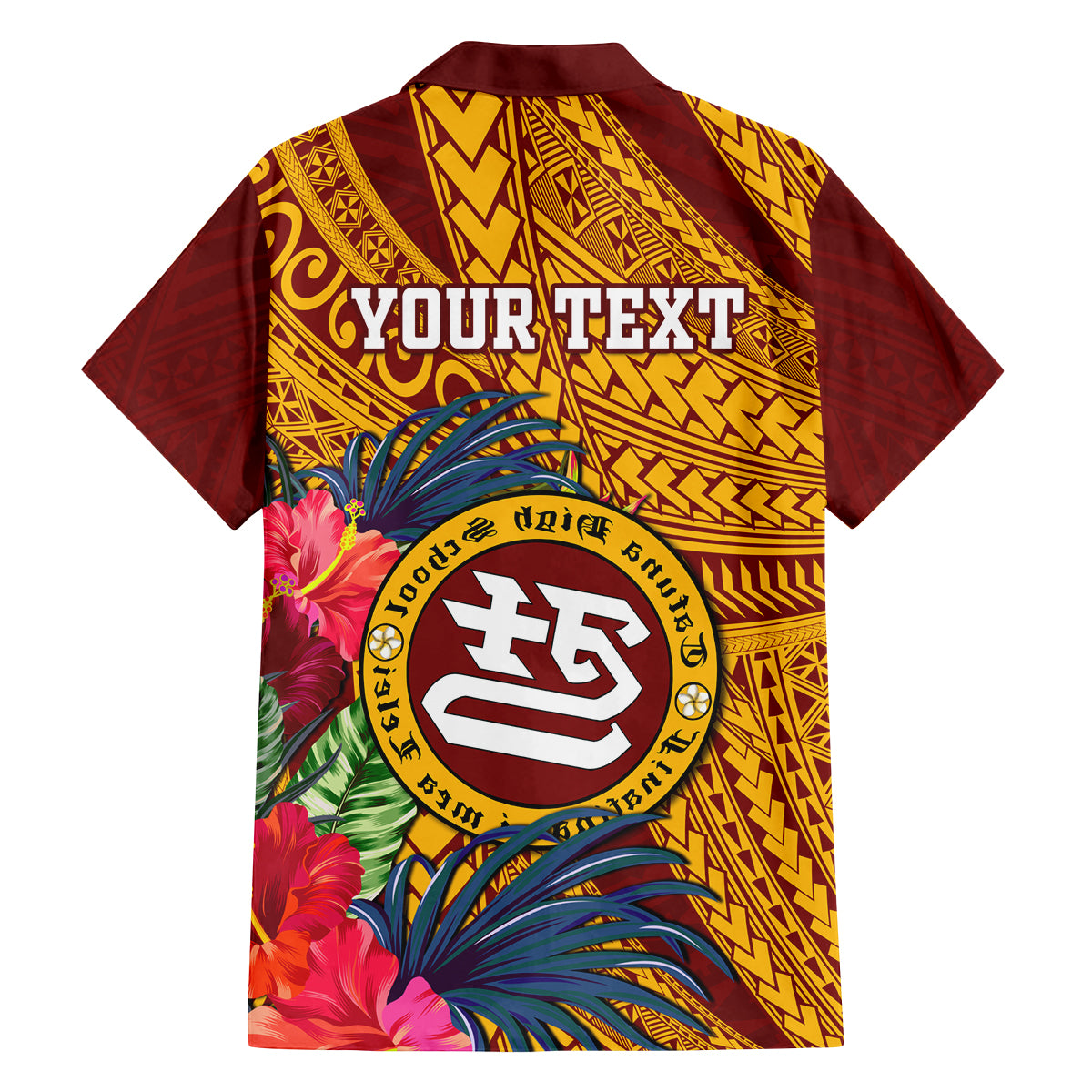 Personalised Tafuna High School Family Matching Tank Maxi Dress and Hawaiian Shirt American Samoa Schools Polynesian Tropical Flowers LT14 - Polynesian Pride