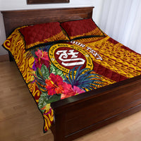 Personalised Tafuna High School Quilt Bed Set American Samoa Schools Polynesian Tropical Flowers LT14 - Polynesian Pride