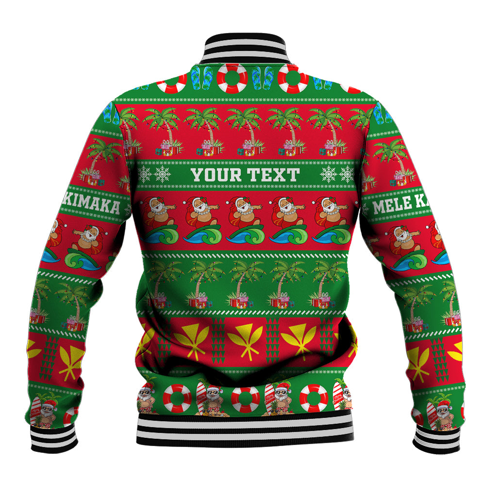 Personalised Hawaii Christmas Baseball Jacket Mele Kalikimaka LT14 - Polynesian Pride