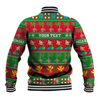 Personalised Hawaii Christmas Baseball Jacket Mele Kalikimaka LT14 - Polynesian Pride