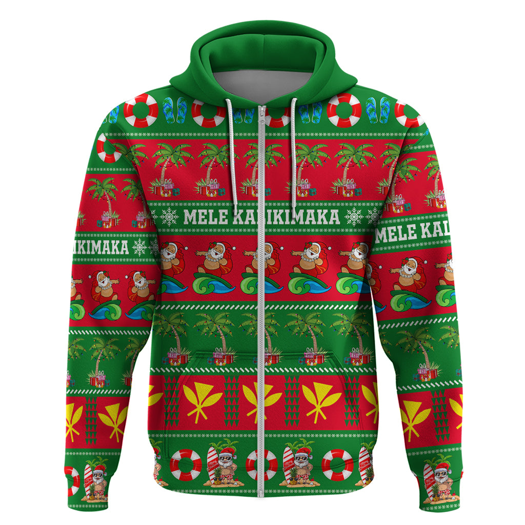 Personalised Hawaii Christmas Hoodie Mele Kalikimaka LT14 - Polynesian Pride