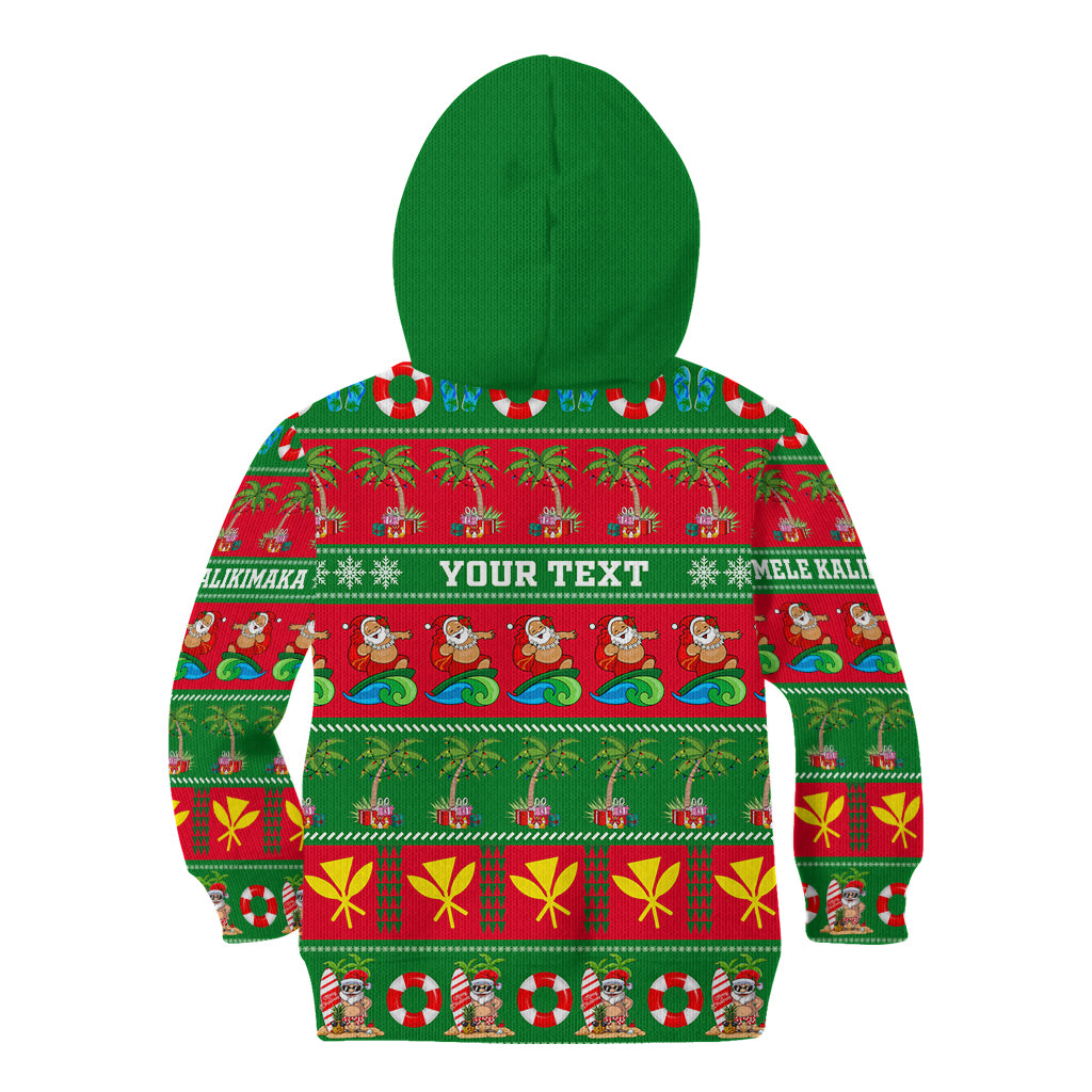 Personalised Hawaii Christmas Kid Hoodie Mele Kalikimaka LT14 - Polynesian Pride