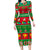 Personalised Hawaii Christmas Long Sleeve Bodycon Dress Mele Kalikimaka LT14 Long Dress Green - Polynesian Pride