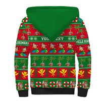 Personalised Hawaii Christmas Sherpa Hoodie Mele Kalikimaka LT14 - Polynesian Pride