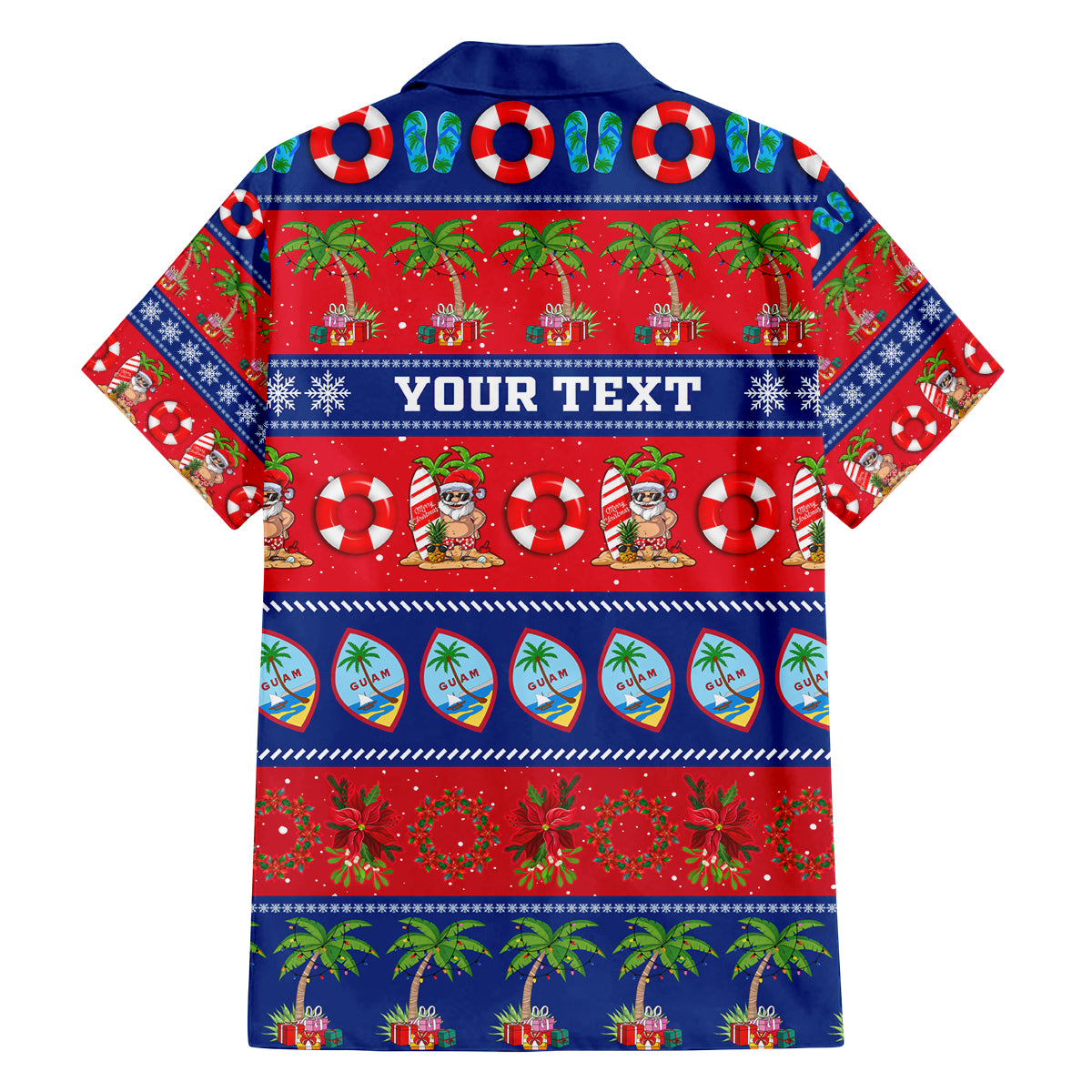 Personalised Guam Christmas Family Matching Off Shoulder Long Sleeve Dress and Hawaiian Shirt Felis Pasgua LT14 - Polynesian Pride