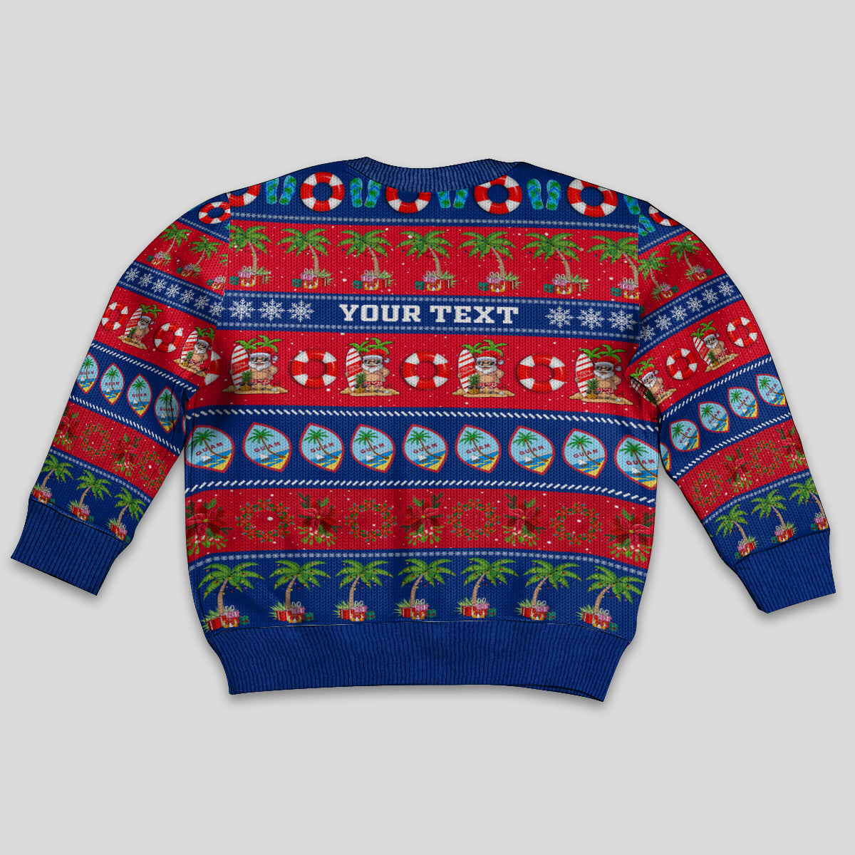 Personalised Guam Christmas Kid Ugly Christmas Sweater Felis Pasgua LT14 - Polynesian Pride