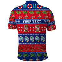 Personalised Guam Christmas Polo Shirt Felis Pasgua LT14 - Polynesian Pride