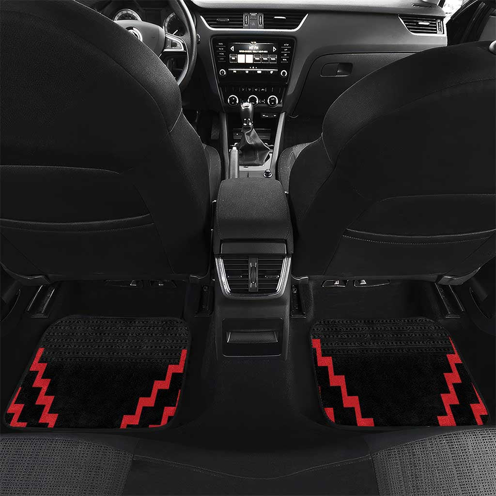 Personalised Toitu Te Tiriti Mana Maori Motuhake Car Mats Aotearoa Haka Face Mix Poutama Art