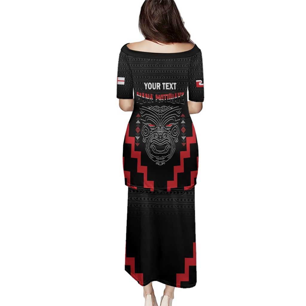 Personalised Toitu Te Tiriti Mana Maori Motuhake Family Matching Puletasi and Hawaiian Shirt Aotearoa Haka Face Mix Poutama Art LT14 - Polynesian Pride