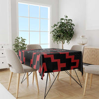 Personalised Toitu Te Tiriti Mana Maori Motuhake Tablecloth Aotearoa Haka Face Mix Poutama Art