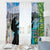 Personalised Honolulu Aloha Hawaii Window Curtain Tropical Leaves With Hula Girl LT14 - Polynesian Pride