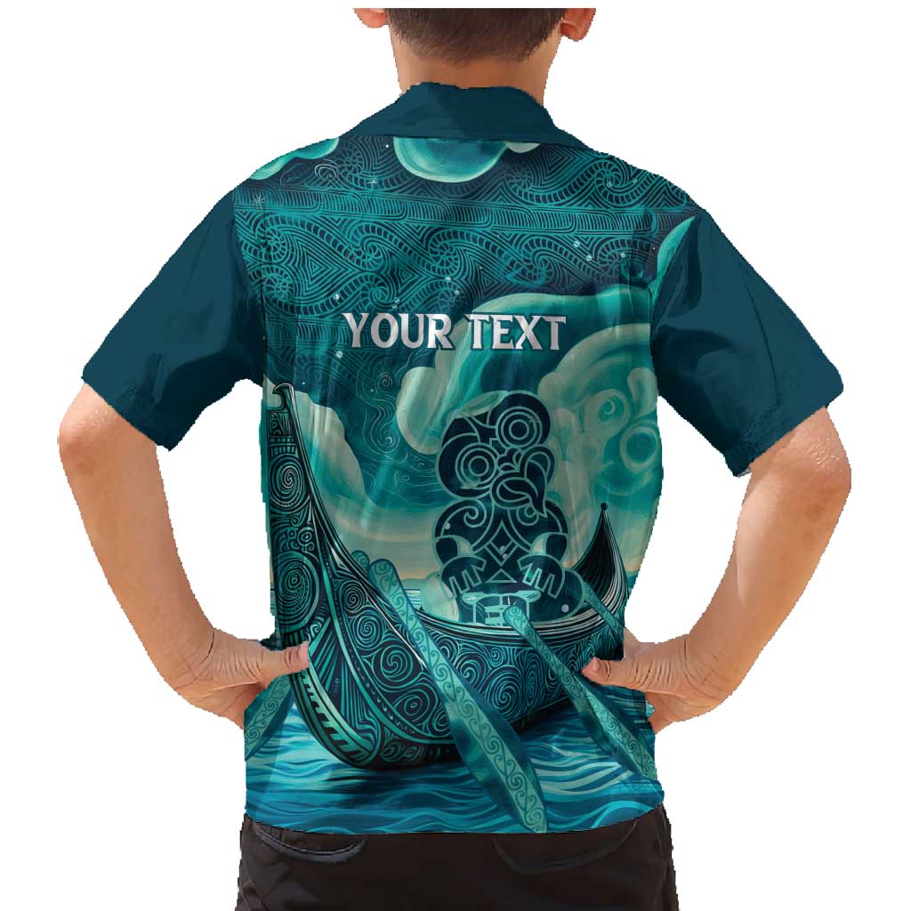 Personalised New Zealand Waitangi Day Family Matching Mermaid Dress and Hawaiian Shirt Hei Tiki With Maori Waka - Whakarare Pattern LT14 - Polynesian Pride