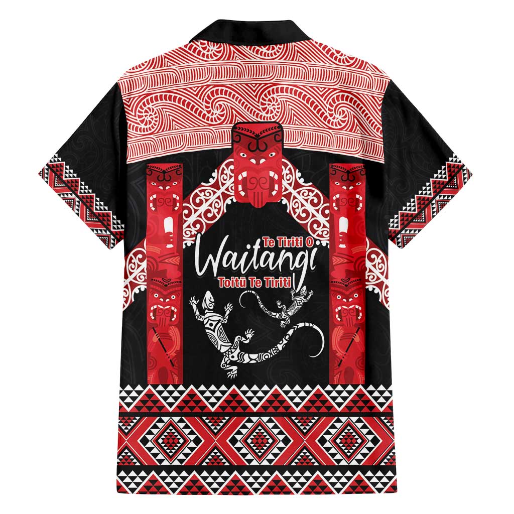 Toitu Te Tiriti O Waitangi Family Matching Summer Maxi Dress and Hawaiian Shirt Maori Wharenui With Taniko Motifs LT14 - Polynesian Pride