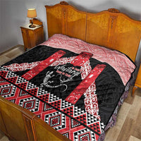 Toitu Te Tiriti O Waitangi Quilt Maori Wharenui With Taniko Motifs LT14 - Polynesian Pride