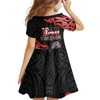 New Zealand 1840 Waitangi Day Family Matching Mermaid Dress and Hawaiian Shirt Aotearoa Haka Mask - Red Version LT14 - Polynesian Pride