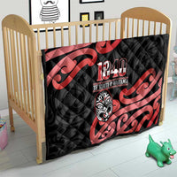 New Zealand 1840 Waitangi Day Quilt Aotearoa Haka Mask - Red Version LT14 - Polynesian Pride