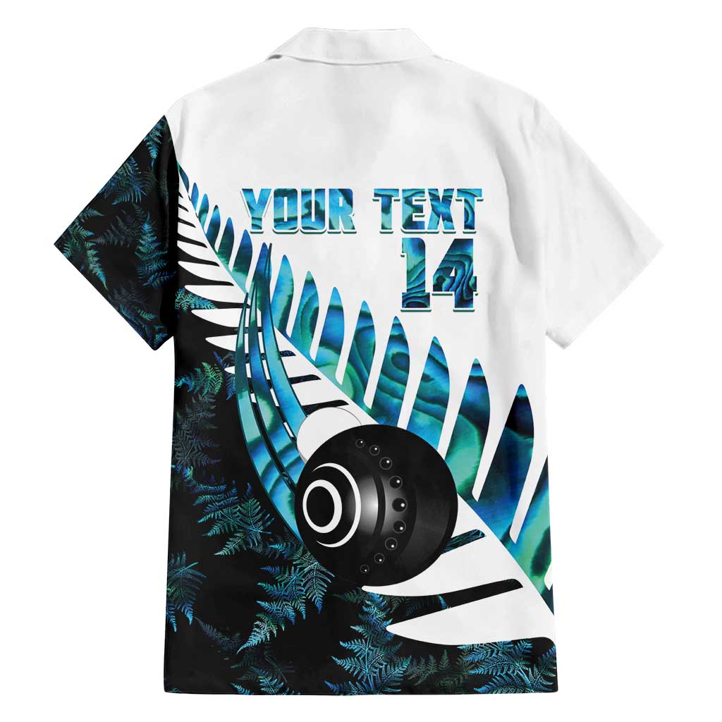 New Zealand Lawn Bowls Custom Family Matching Long Sleeve Bodycon Dress and Hawaiian Shirt Aotearoa Silver Fern Paua Shell LT14 - Polynesian Pride
