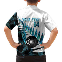 New Zealand Lawn Bowls Custom Family Matching Summer Maxi Dress and Hawaiian Shirt Aotearoa Silver Fern Paua Shell LT14 - Polynesian Pride