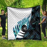 New Zealand Lawn Bowls Custom Quilt Aotearoa Silver Fern Paua Shell LT14 - Polynesian Pride