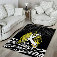 Polynesia World Lung Cancer Day Area Rug Faith Hope Love