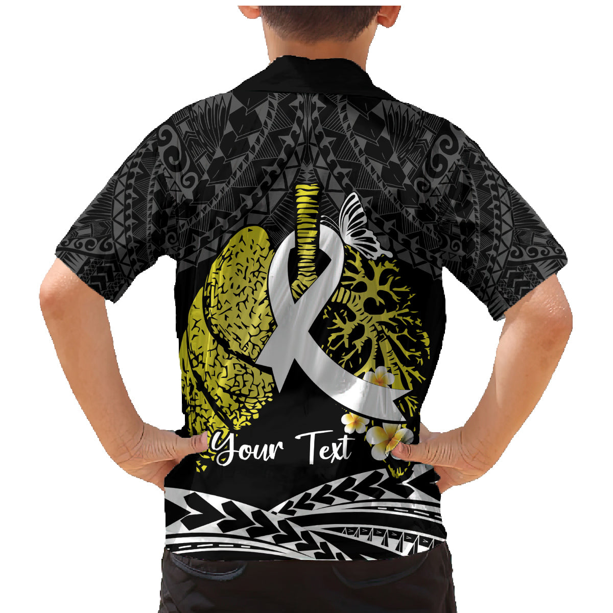 Personalised Polynesia World Lung Cancer Day Family Matching Mermaid Dress and Hawaiian Shirt Faith Hope Love LT14 - Polynesian Pride