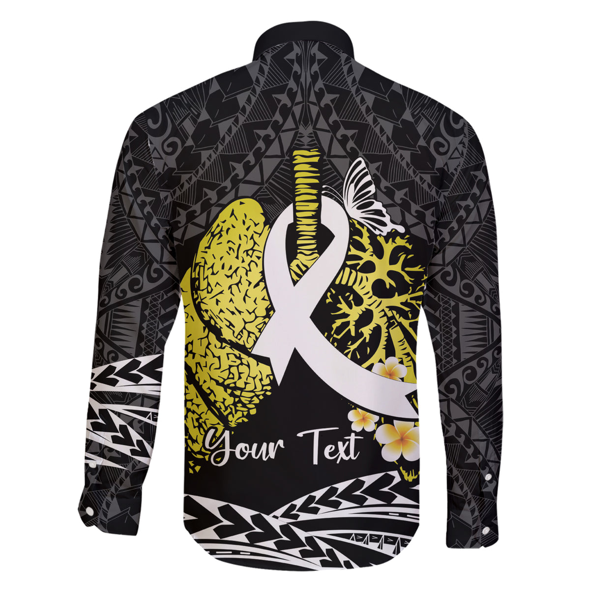 Personalised Polynesia World Lung Cancer Day Family Matching Short Sleeve Bodycon Dress and Hawaiian Shirt Faith Hope Love LT14 - Polynesian Pride
