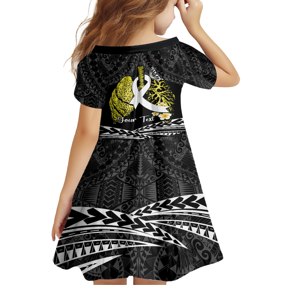 Personalised Polynesia World Lung Cancer Day Family Matching Summer Maxi Dress and Hawaiian Shirt Faith Hope Love LT14 - Polynesian Pride