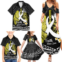 Personalised Polynesia World Lung Cancer Day Family Matching Summer Maxi Dress and Hawaiian Shirt Faith Hope Love LT14 - Polynesian Pride
