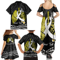 Personalised Polynesia World Lung Cancer Day Family Matching Summer Maxi Dress and Hawaiian Shirt Faith Hope Love LT14 - Polynesian Pride