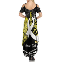 Personalised Polynesia World Lung Cancer Day Family Matching Summer Maxi Dress and Hawaiian Shirt Faith Hope Love LT14 - Polynesian Pride