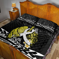 Polynesia World Lung Cancer Day Quilt Bed Set Faith Hope Love
