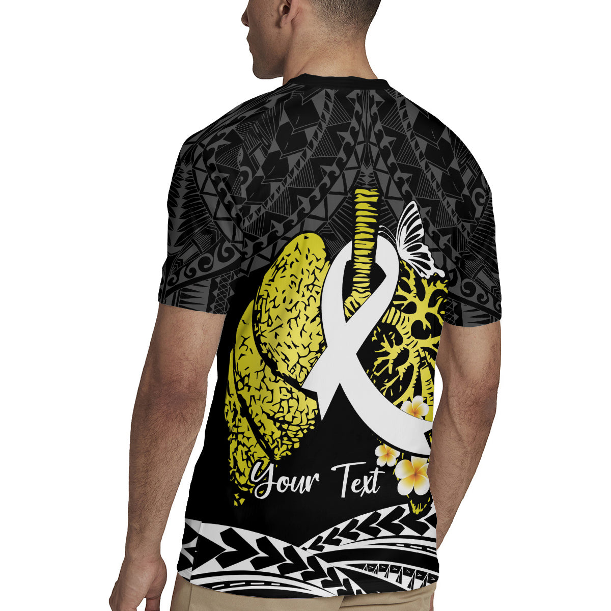 Personalised Polynesia World Lung Cancer Day Rugby Jersey Faith Hope Love