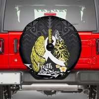 Polynesia World Lung Cancer Day Spare Tire Cover Faith Hope Love