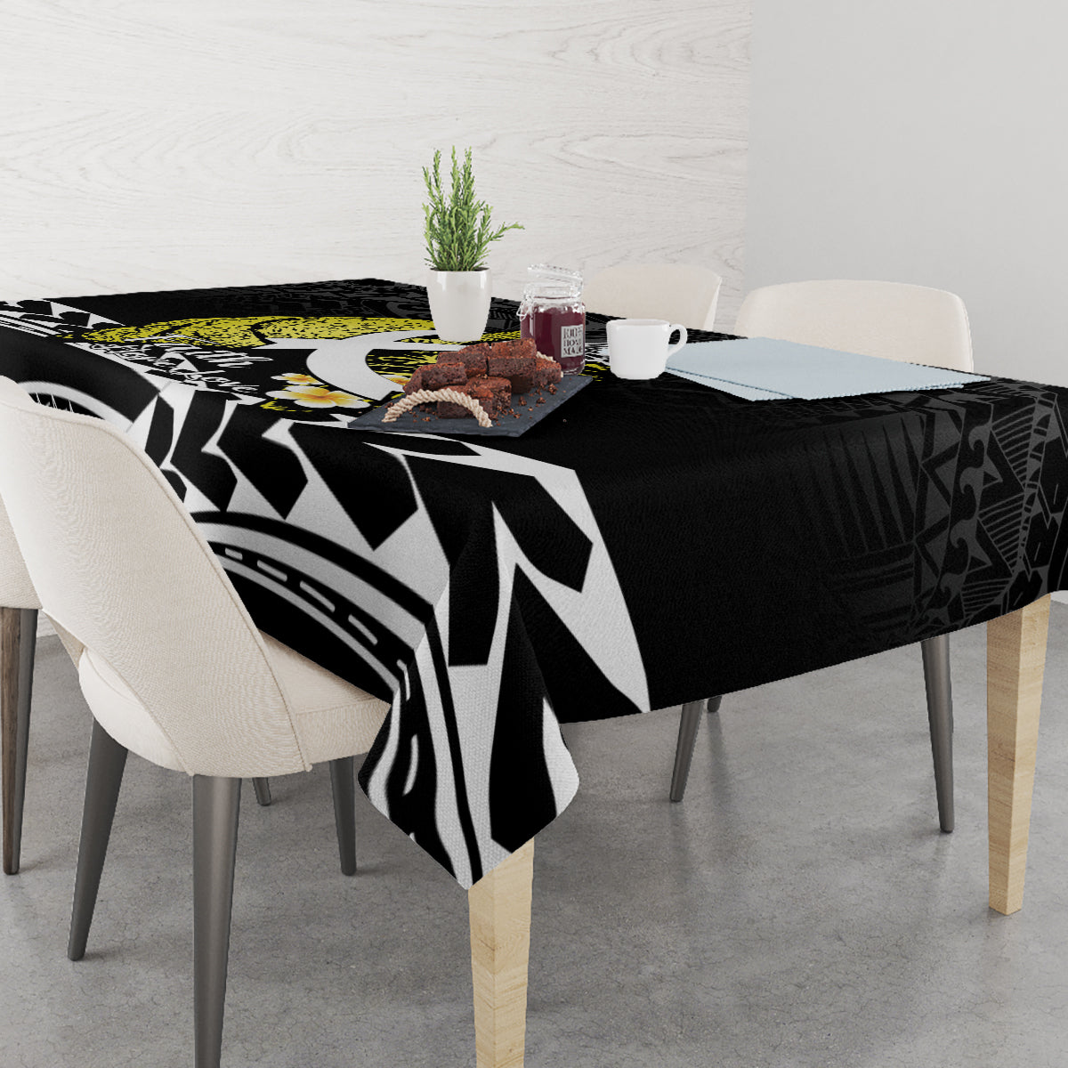 Polynesia World Lung Cancer Day Tablecloth Faith Hope Love