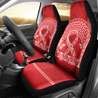 Personalised In September We Wear Red Car Seat Cover Polynesia Blood Cancer Awareness LT14 - Polynesian Pride