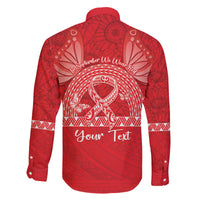 Personalised In September We Wear Red Family Matching Puletasi and Hawaiian Shirt Polynesia Blood Cancer Awareness LT14 - Polynesian Pride
