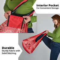 Personalised In September We Wear Red Grocery Bag Polynesia Blood Cancer Awareness