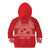Personalised In September We Wear Red Kid Hoodie Polynesia Blood Cancer Awareness